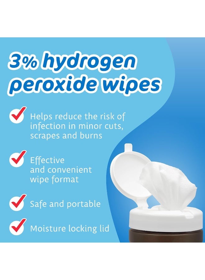 Pharma-C-Wipes The Pharma-C Company 3% Hydrogen Peroxide Wipes [40 wipes] - First Aid. H202 Skin Safe Antiseptic Wound Cleaner. - Image 2